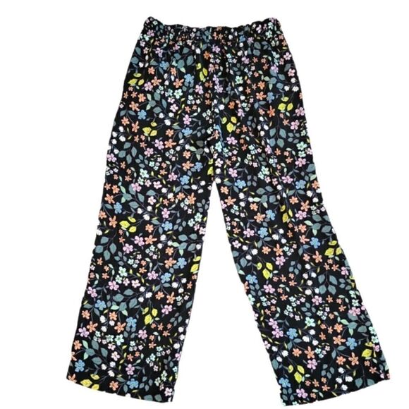 NWOT LOFT ELASTIC WAIST WIDE LEGS FLORAL PANTS W/POCKETS SZ.XS - Picture 4 of 6